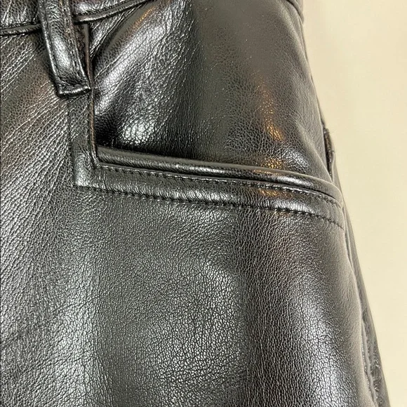 NWT Wilfred Beatrix Faux Leather Pant High Rise Flare Black 0 - Picture 7 of 13